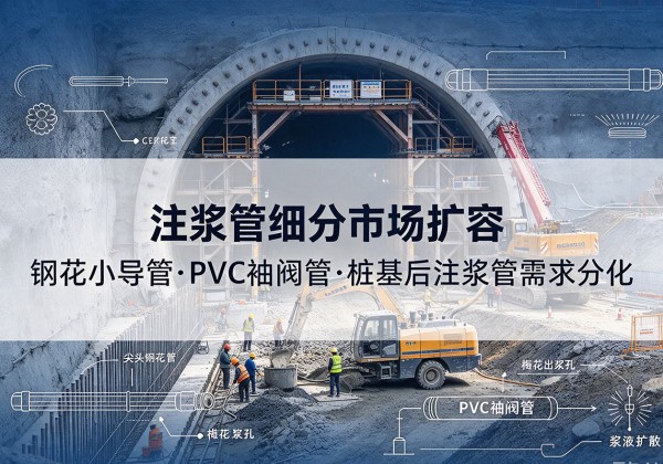 监利注浆管细分市场扩容，隧道钢花小导管、PVC 袖阀管、桩基后注浆管需求分化